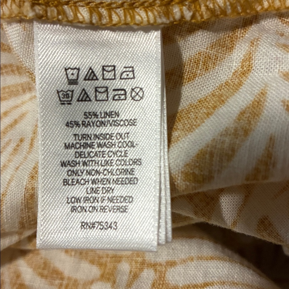 Rachel Zoe Cream and Mustard Leaf-Print Maxi Dress - Picture 4 of 7